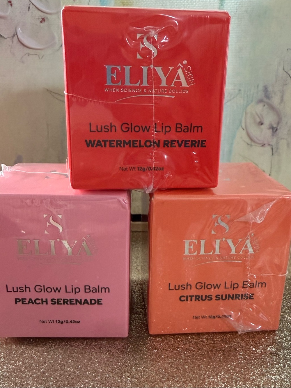 3pk - NIB 0.42oz ELIYA Lush Glow Lip Balm
